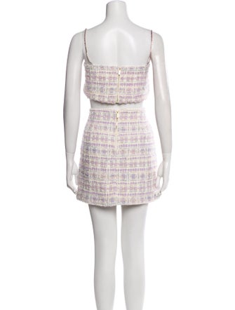 House of Harlow 1960 Tweed Pattern Crystal Embellishments Skirt Set