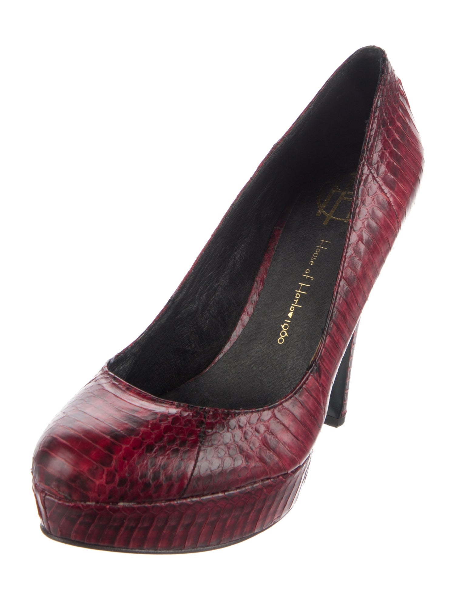 House of Harlow 1960 Leather Animal Print Pumps