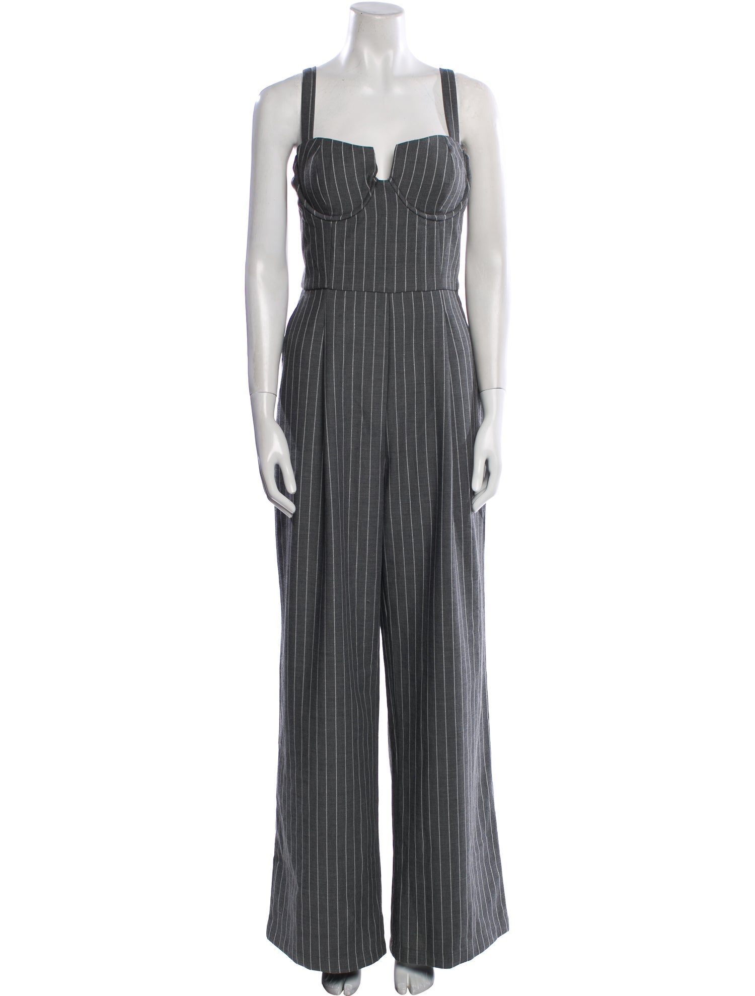 House of Harlow 1960 Striped Square Neckline Jumpsuit