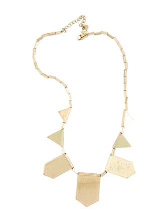 House of Harlow 1960 Leather Five-Station Drop Collar Necklace