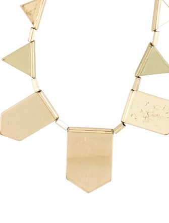 House of Harlow 1960 Leather Five-Station Drop Collar Necklace
