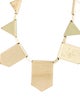 House of Harlow 1960 Leather Five-Station Drop Collar Necklace