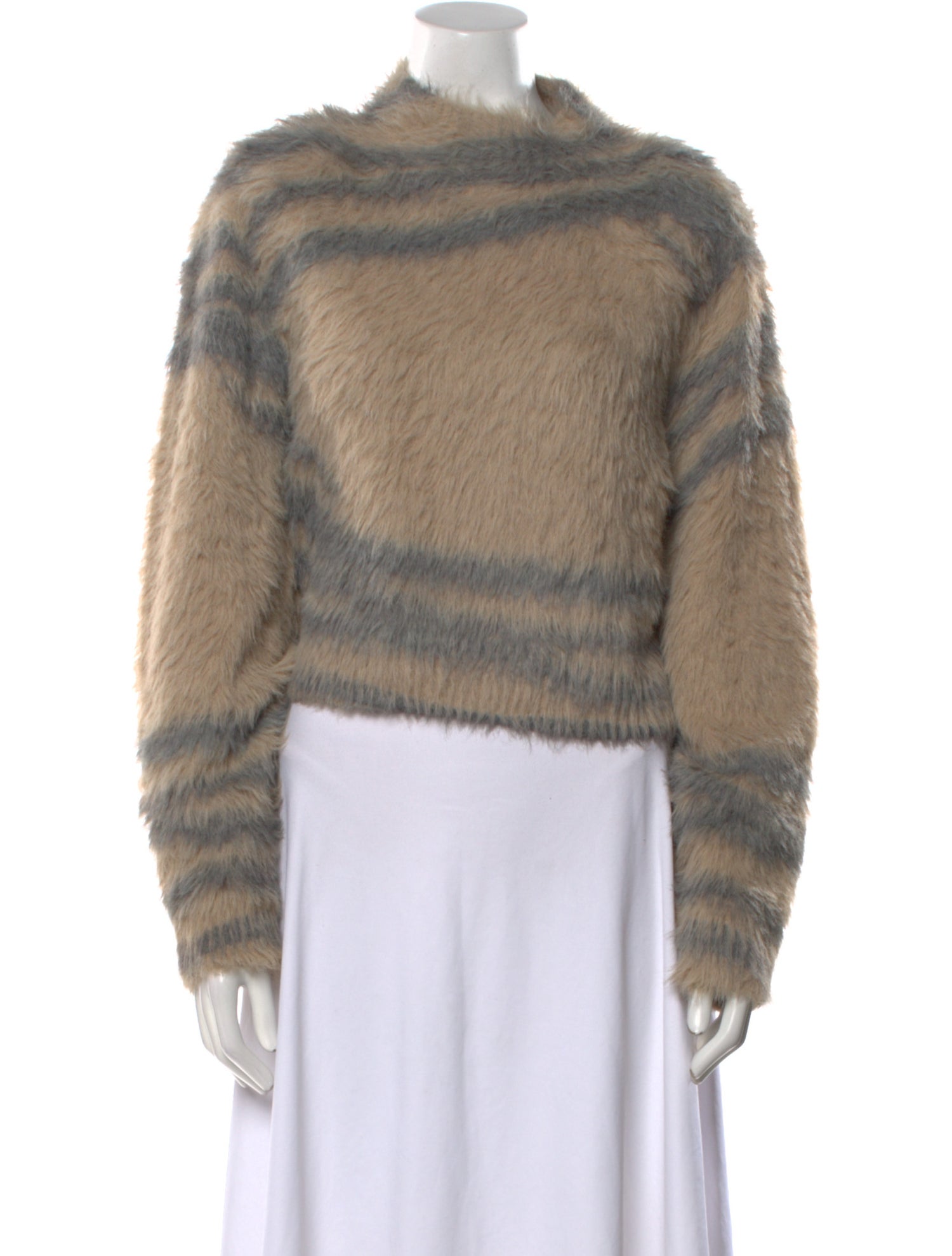 House of Harlow 1960 Graphic Print Mock Neck Sweater