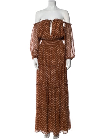 House of Harlow 1960 Polka Dot Print Long Dress