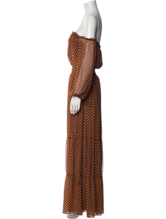 House of Harlow 1960 Polka Dot Print Long Dress