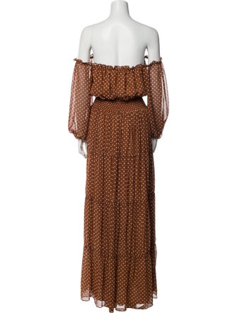 House of Harlow 1960 Polka Dot Print Long Dress