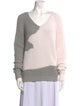 House of Harlow 1960 Colorblock Pattern V-Neck Sweater