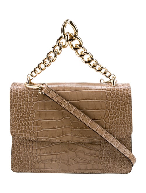 House of Harlow 1960 Embossed Leather Top Handle Bag
