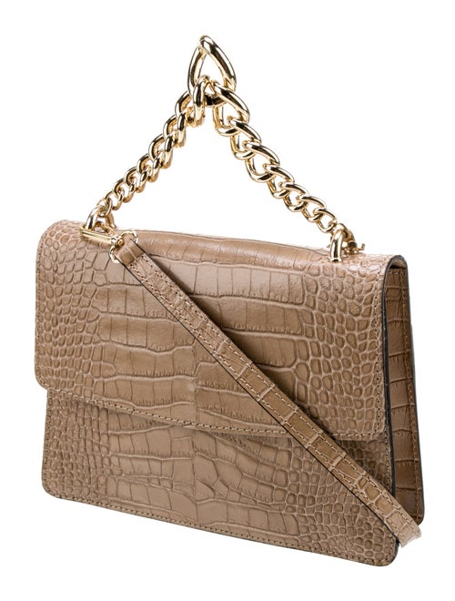 House of Harlow 1960 Embossed Leather Top Handle Bag