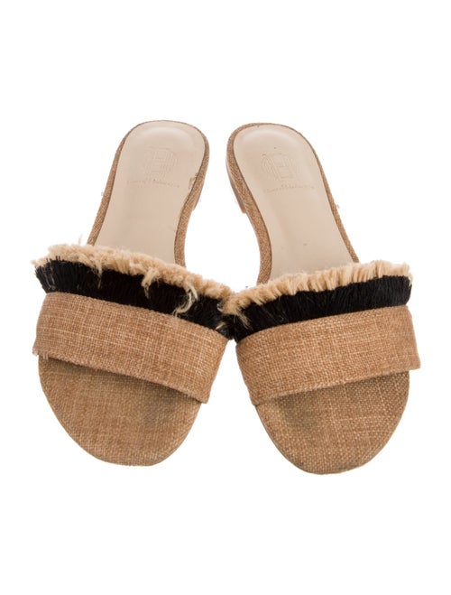 House of Harlow 1960 Straw Animal Print Slides