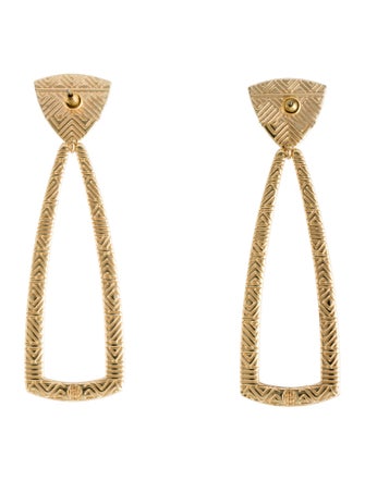 House of Harlow 1960 Crystal Mesa Door Knocker Drop Earrings