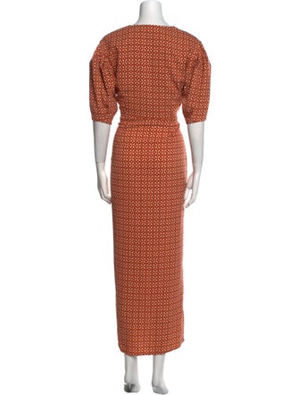 House of Harlow 1960 Printed Long Dress