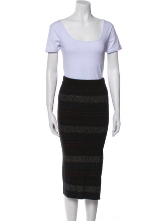 House of Harlow 1960 Striped Glitter Accents Skirt Set