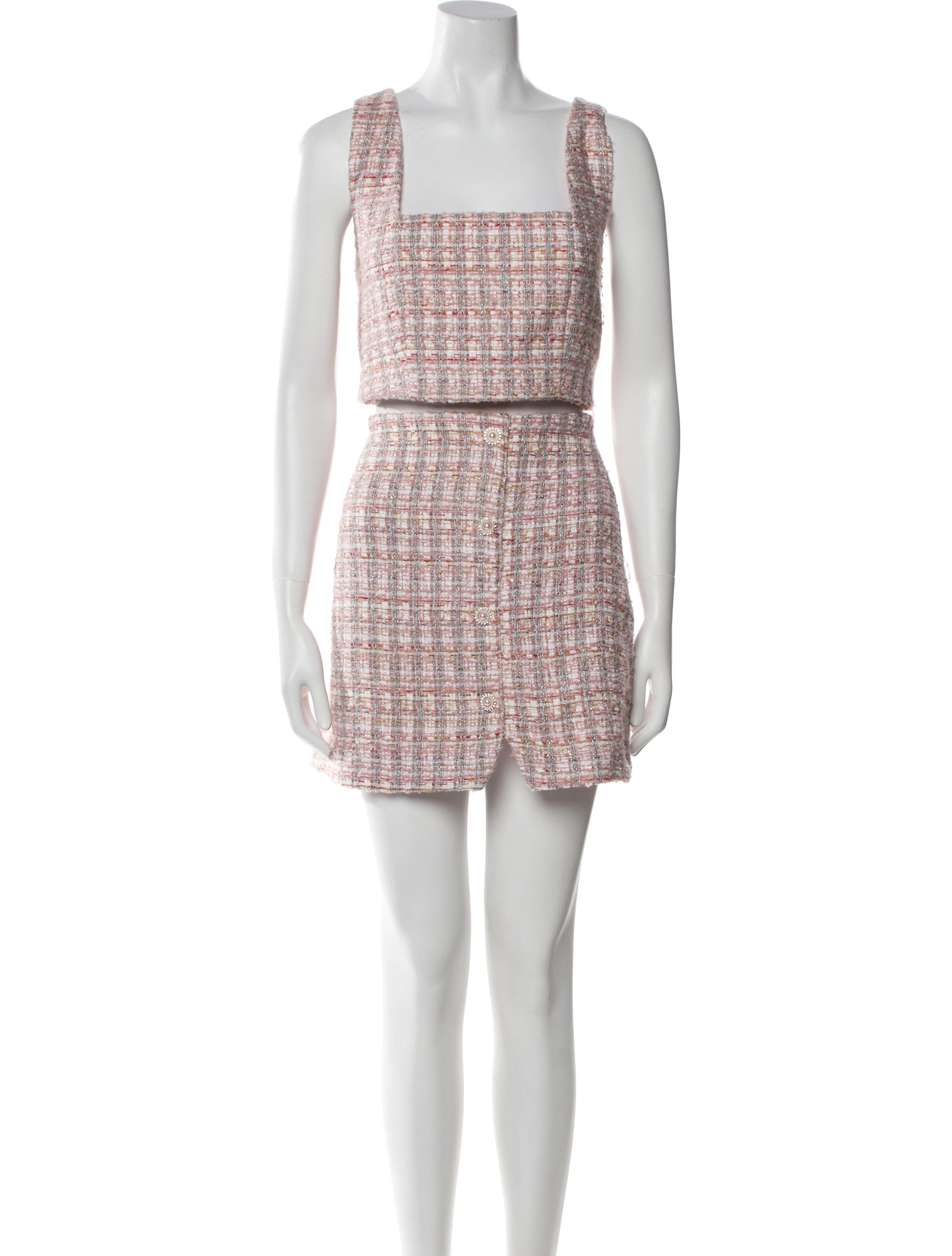 House of Harlow 1960 Tweed Pattern Skirt Set