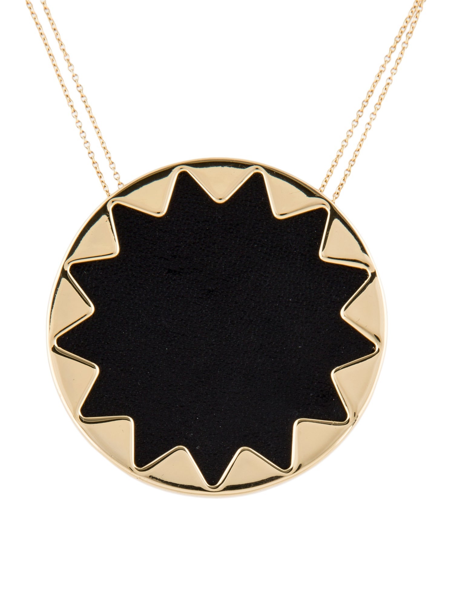 House of Harlow 1960 Leather Sunburst Pendant Necklace
