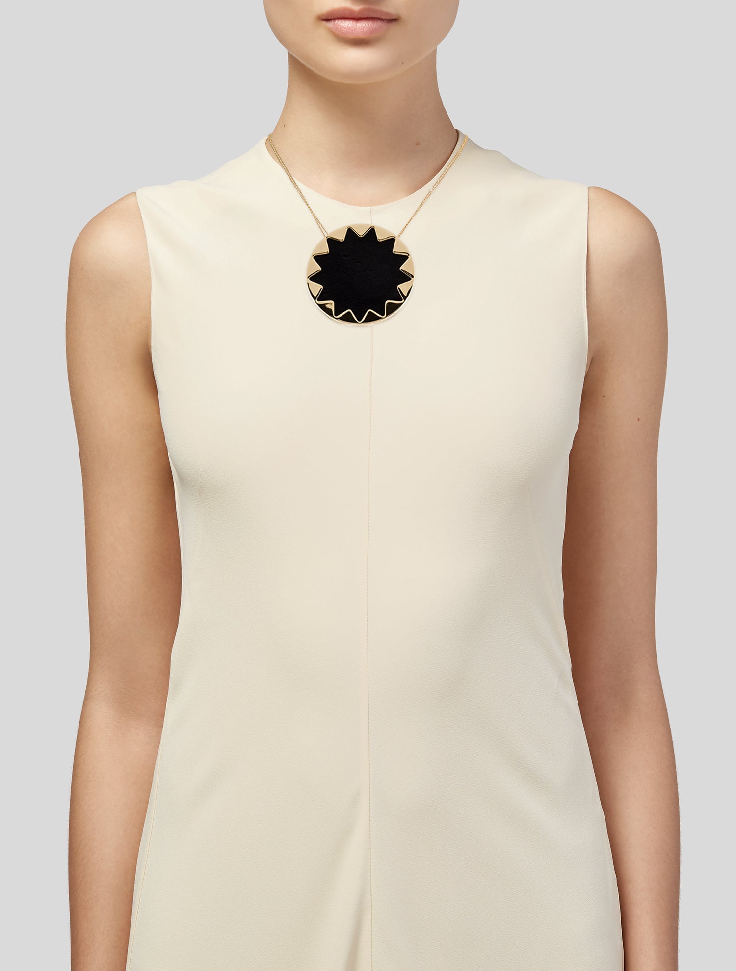 House of Harlow 1960 Leather Sunburst Pendant Necklace