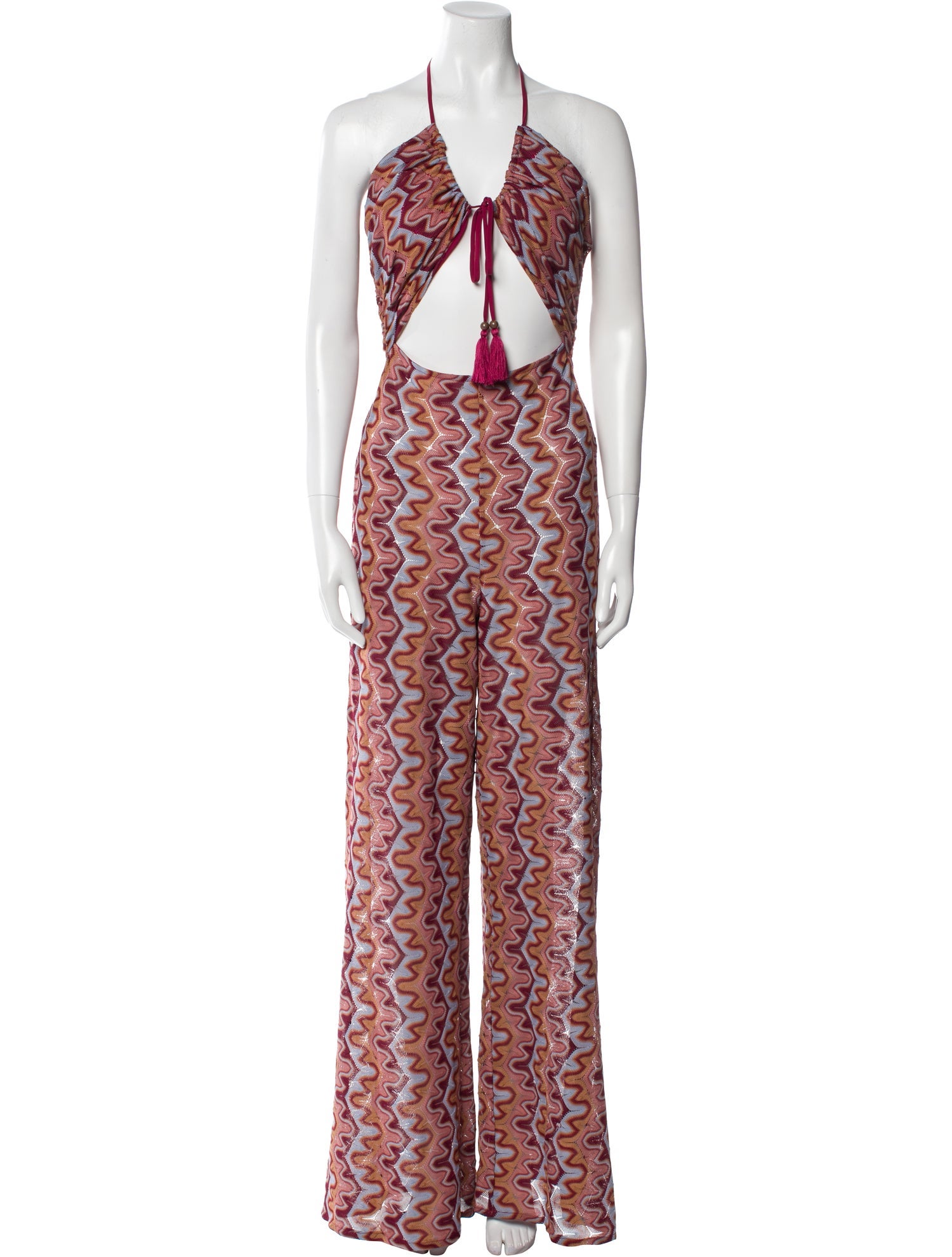 House of Harlow 1960 Printed Halterneck Jumpsuit