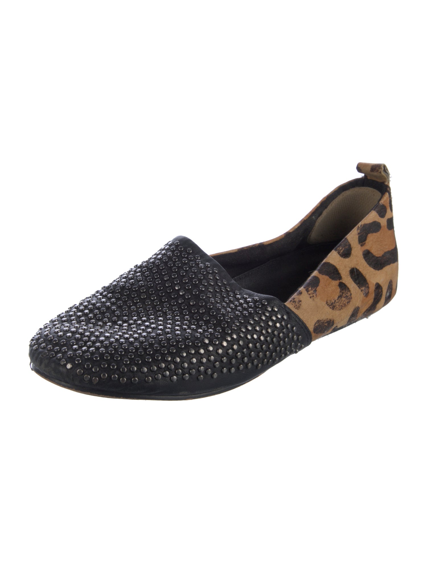 House of Harlow 1960 Ponyhair Animal Print Ballet Flats