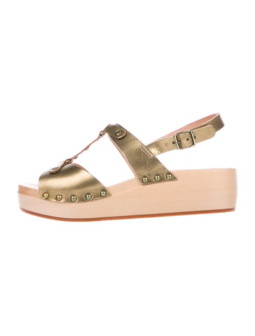 Swedish Hasbeens Leather Studded Accents Slingback