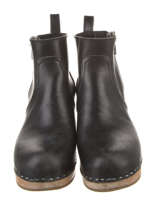 Swedish Hasbeens Leather Whipstitch Trim Rain Boots