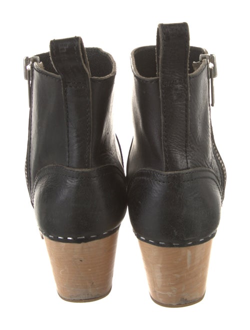 Swedish Hasbeens Leather Whipstitch Trim Rain Boots