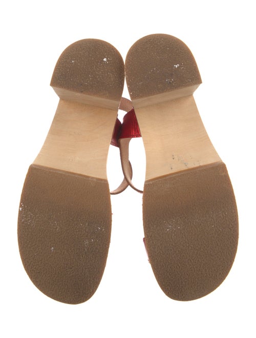 Swedish Hasbeens Leather Cutout Accent Sandals