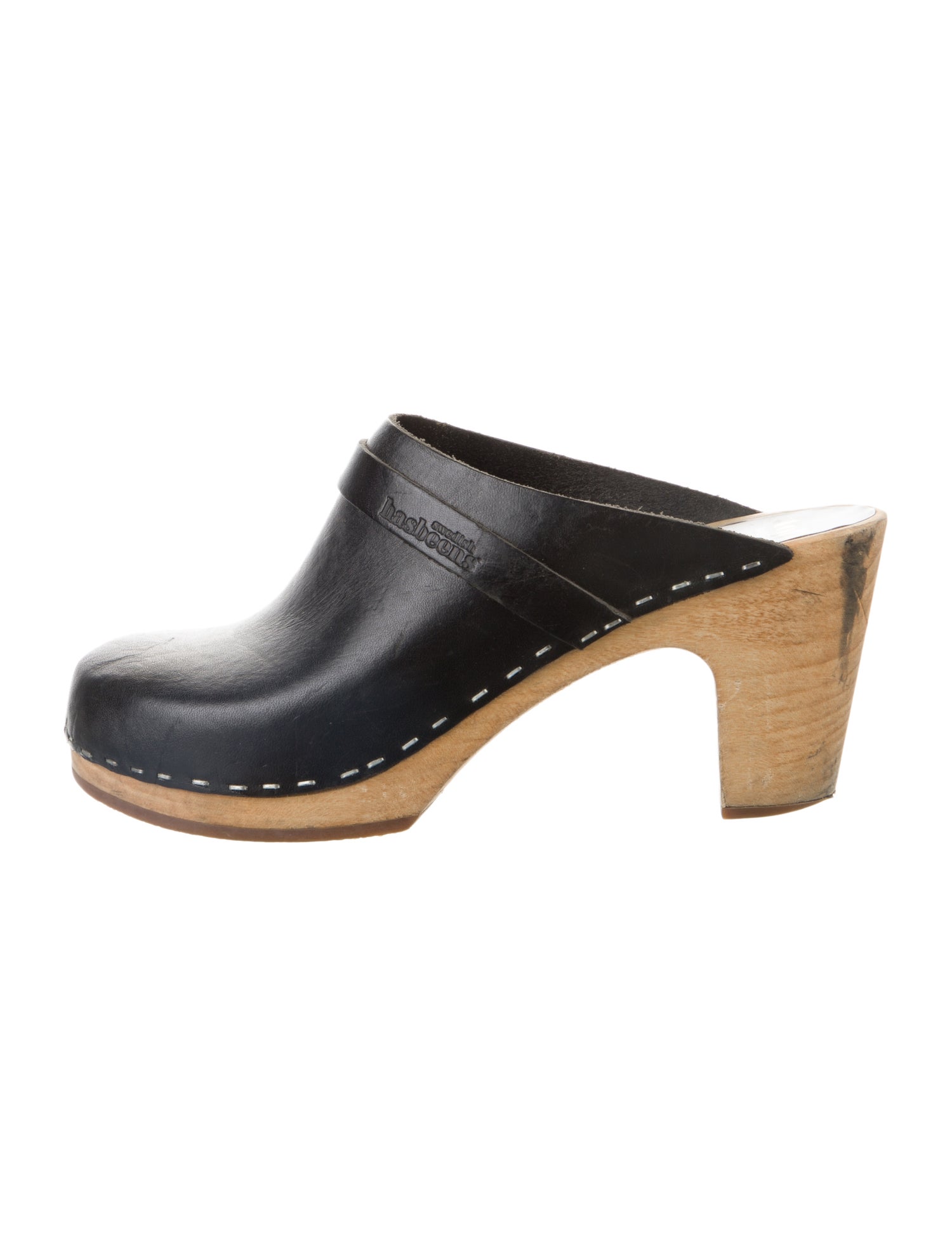 Swedish Hasbeens Leather Mules