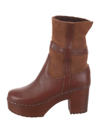 Swedish Hasbeens Leather Moto Boots