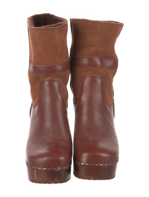 Swedish Hasbeens Leather Moto Boots