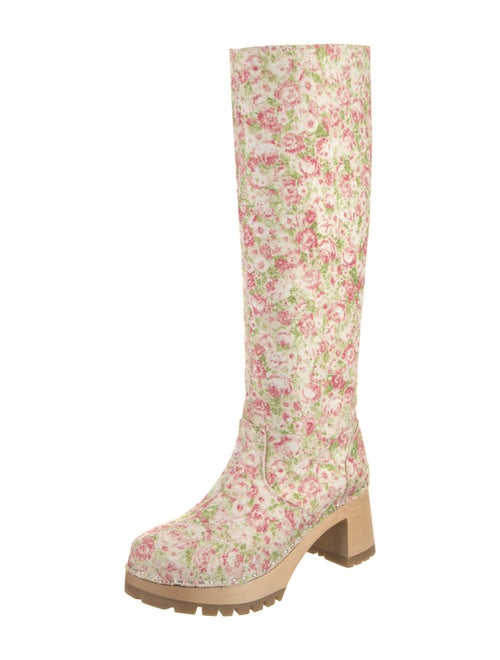 Swedish Hasbeens Floral Print Boots