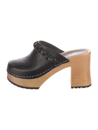 Swedish Hasbeens Leather Mules