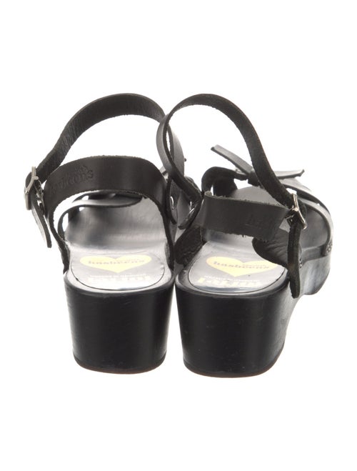 Swedish Hasbeens Leather Printed Slingback Flats