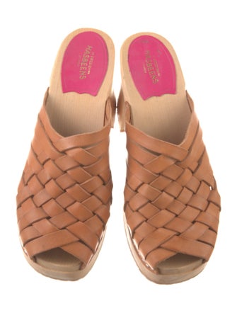 Swedish Hasbeens Leather Slides