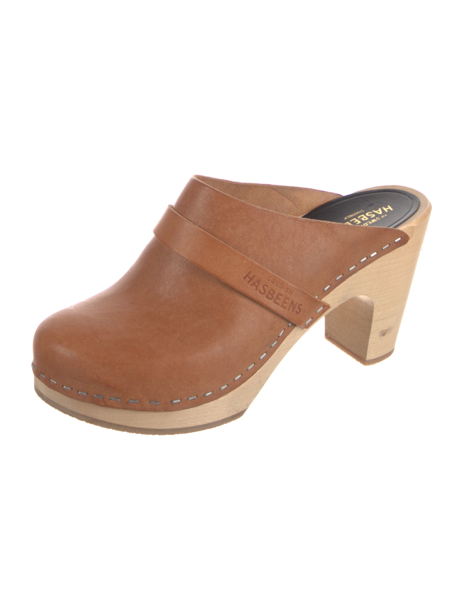 Swedish Hasbeens Leather Mules