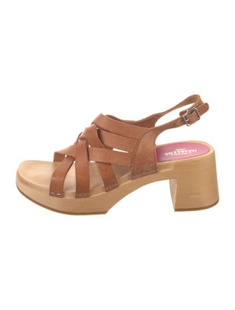 Swedish Hasbeens Leather Slingback Sandals