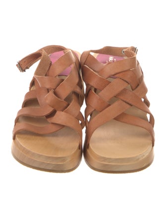 Swedish Hasbeens Leather Slingback Sandals
