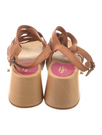 Swedish Hasbeens Leather Slingback Sandals