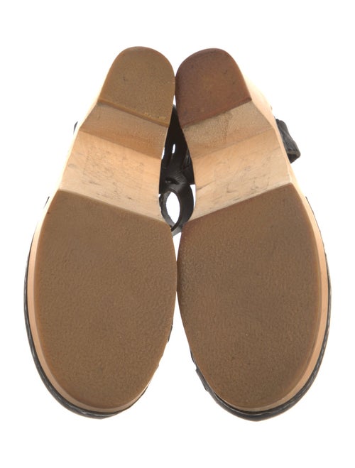 Swedish Hasbeens Leather T-Strap Pumps