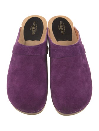 Swedish Hasbeens Suede Mules