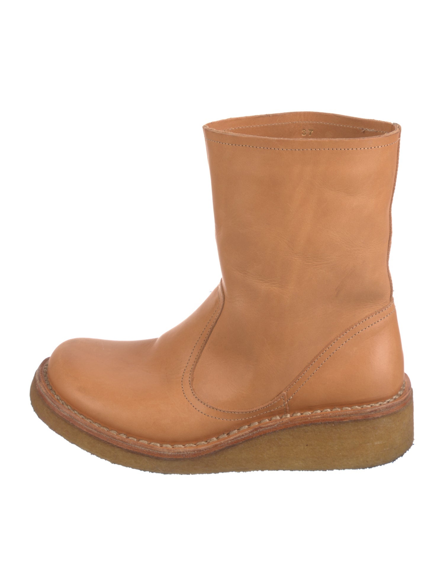 Swedish Hasbeens Leather Lace-Up Boots