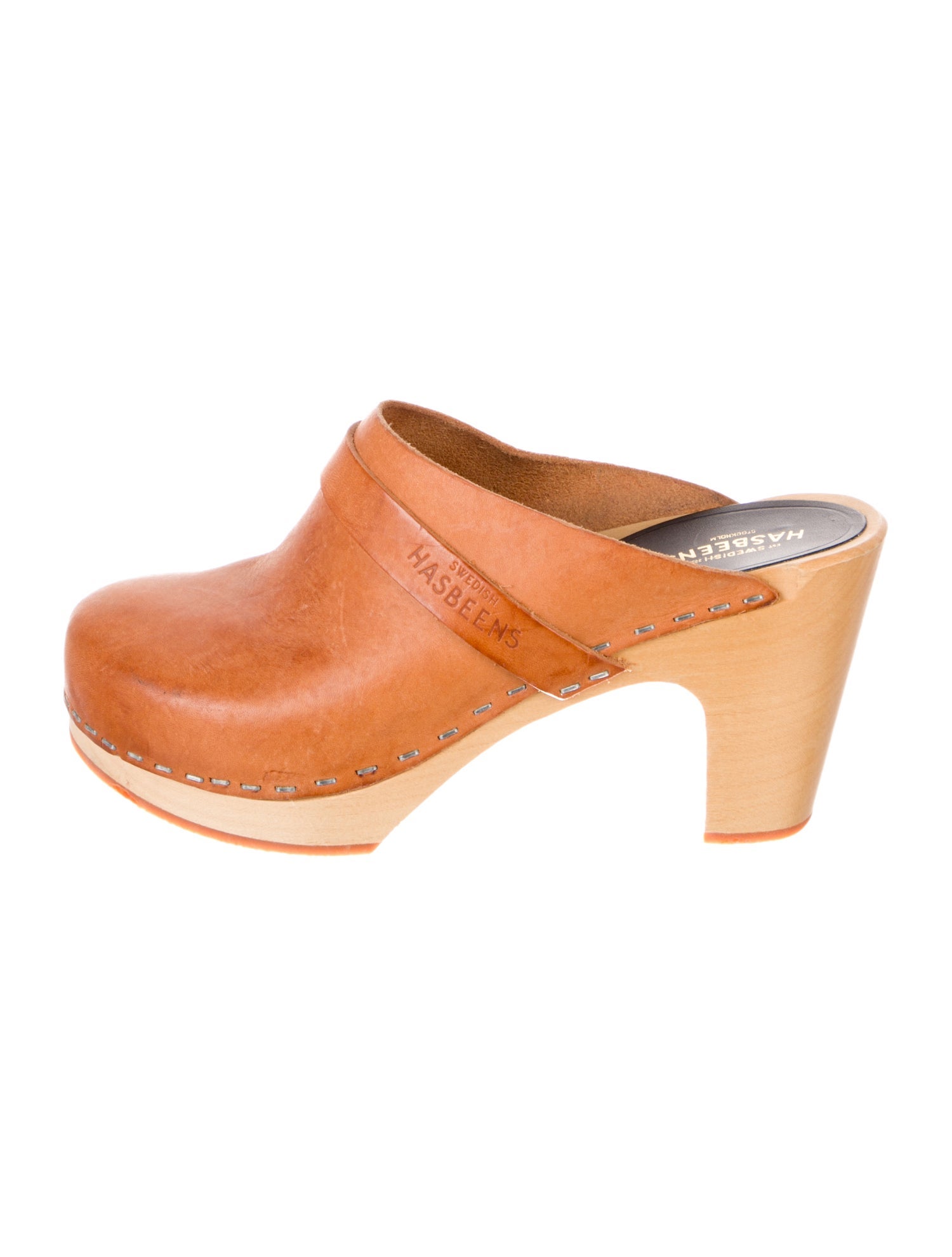 Swedish Hasbeens Leather Slides