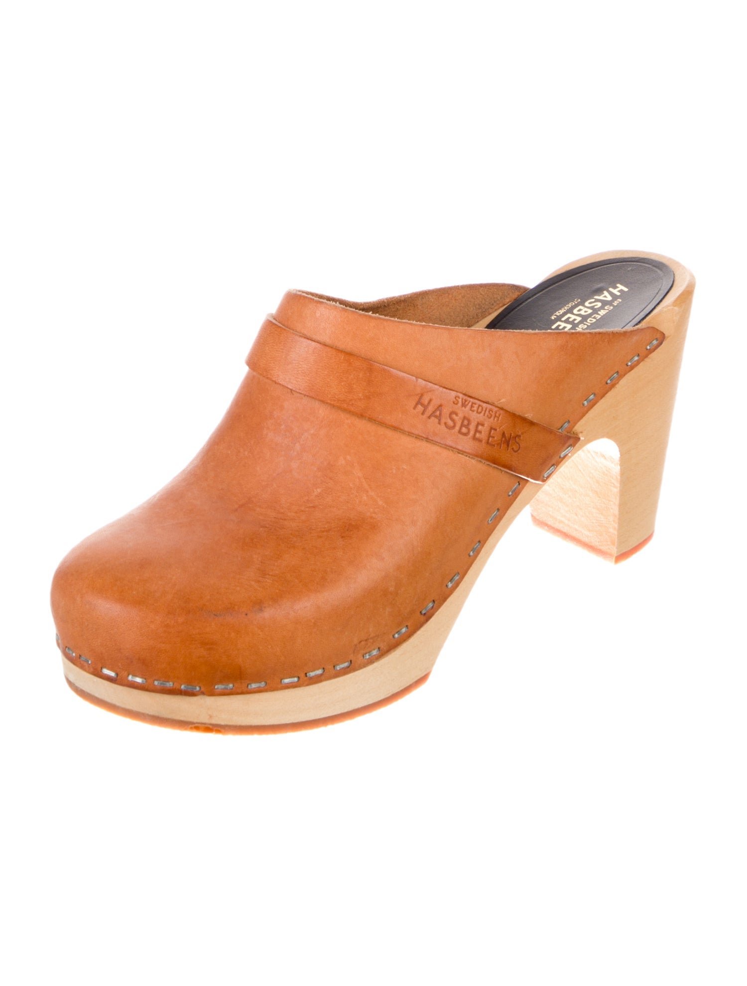 Swedish Hasbeens Leather Slides