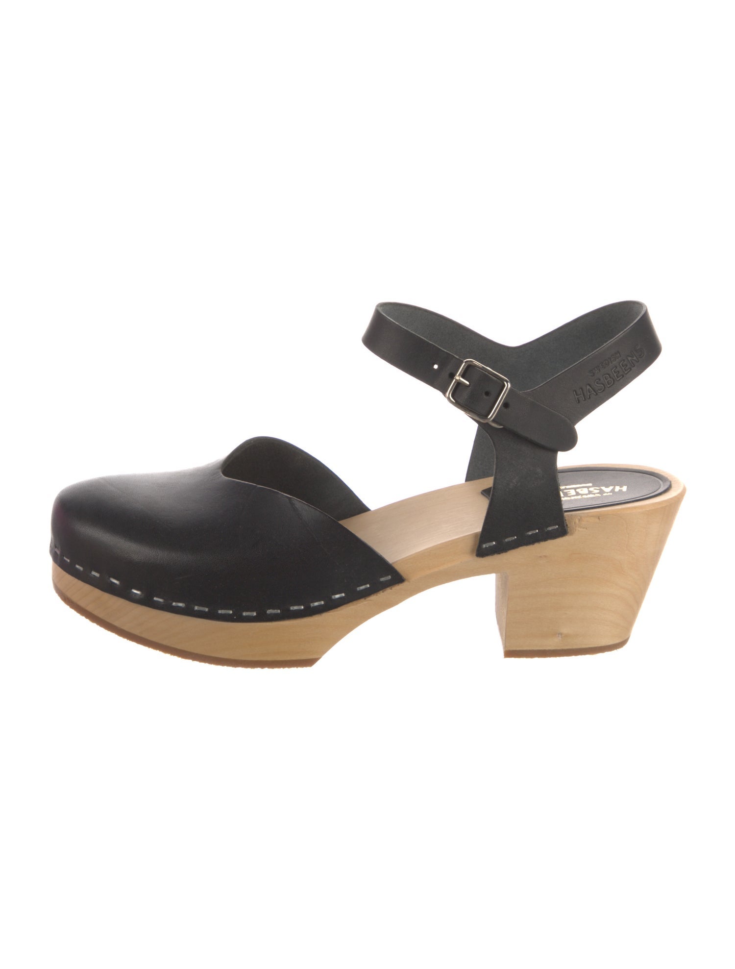 Swedish Hasbeens Leather Slingback Pumps