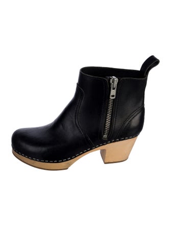 Swedish Hasbeens Leather Rain Boots