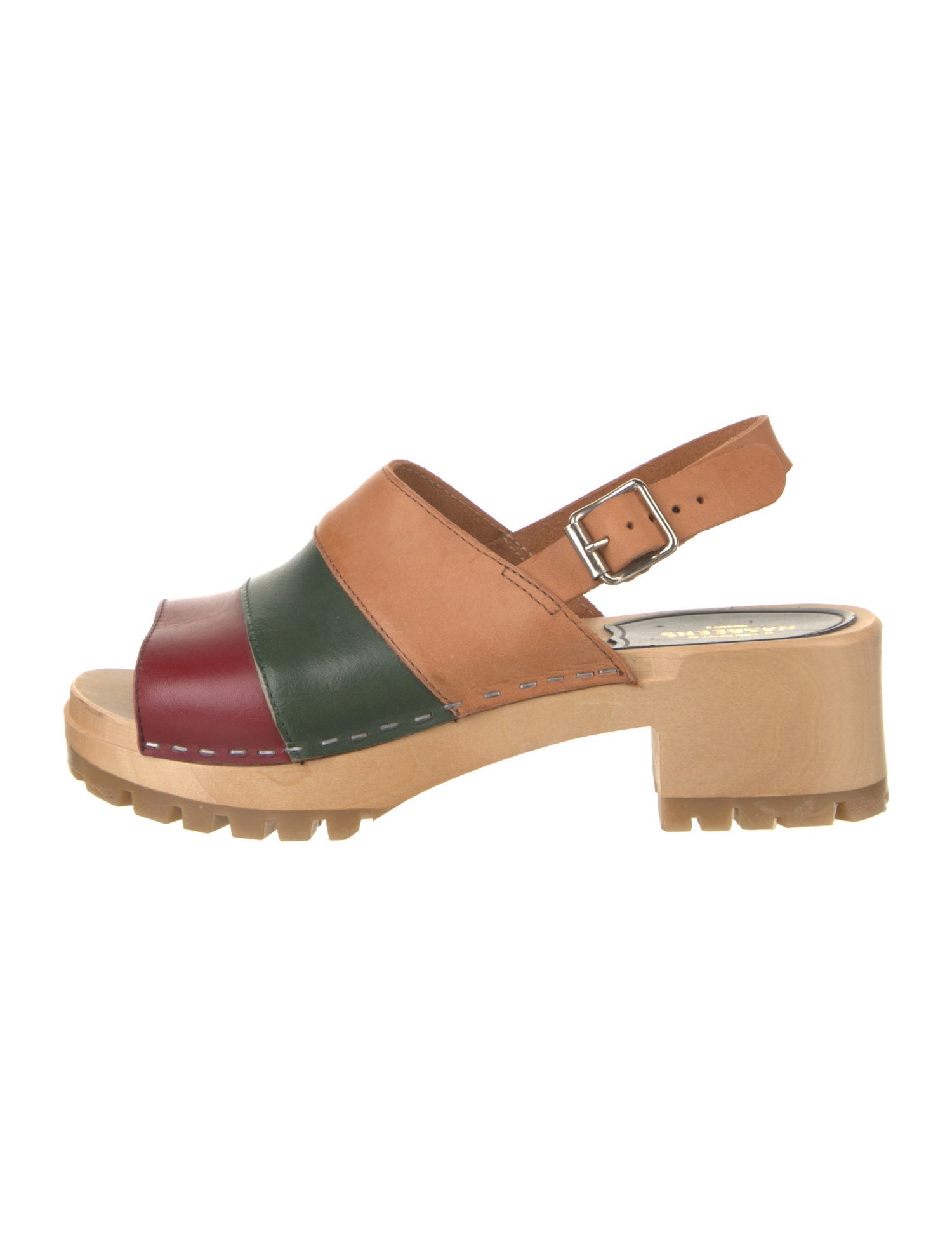 Swedish Hasbeens Leather Slingback Sandals