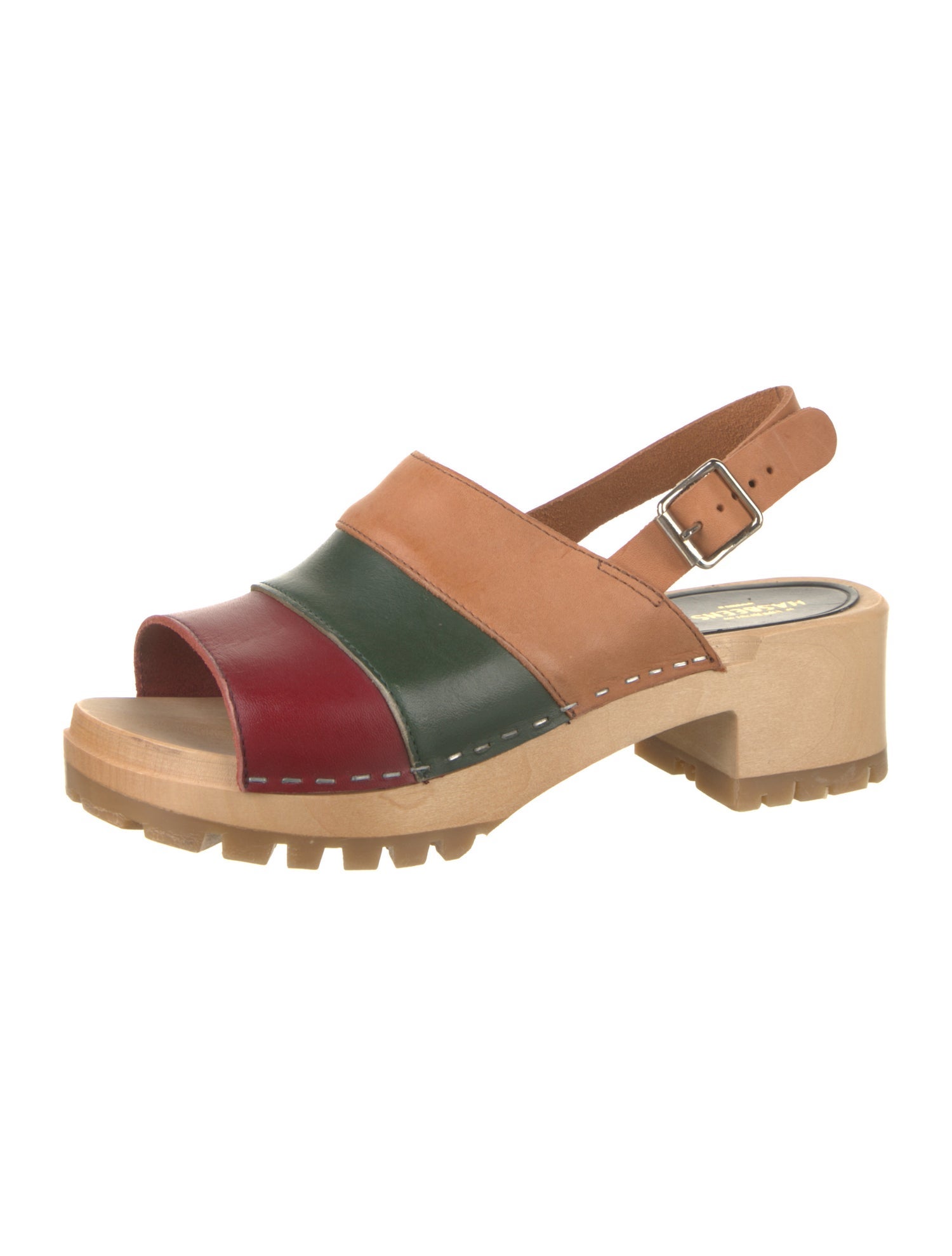 Swedish Hasbeens Leather Slingback Sandals