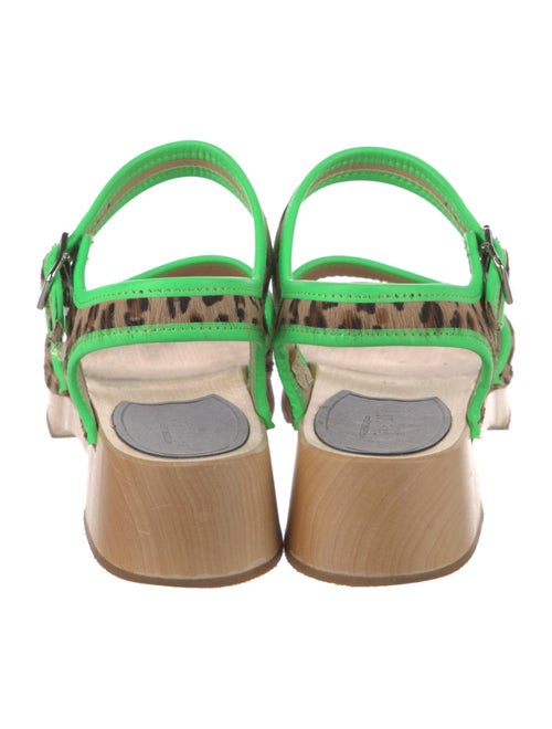 Swedish Hasbeens Ponyhair Printed Sandals