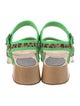 Swedish Hasbeens Ponyhair Printed Sandals