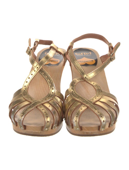 Swedish Hasbeens Leather T-Strap Pumps