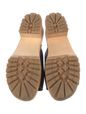 Swedish Hasbeens Leather Slides